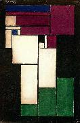 Theo van Doesburg Design for Stained-glass Composition Female Head. Sweden oil painting artist